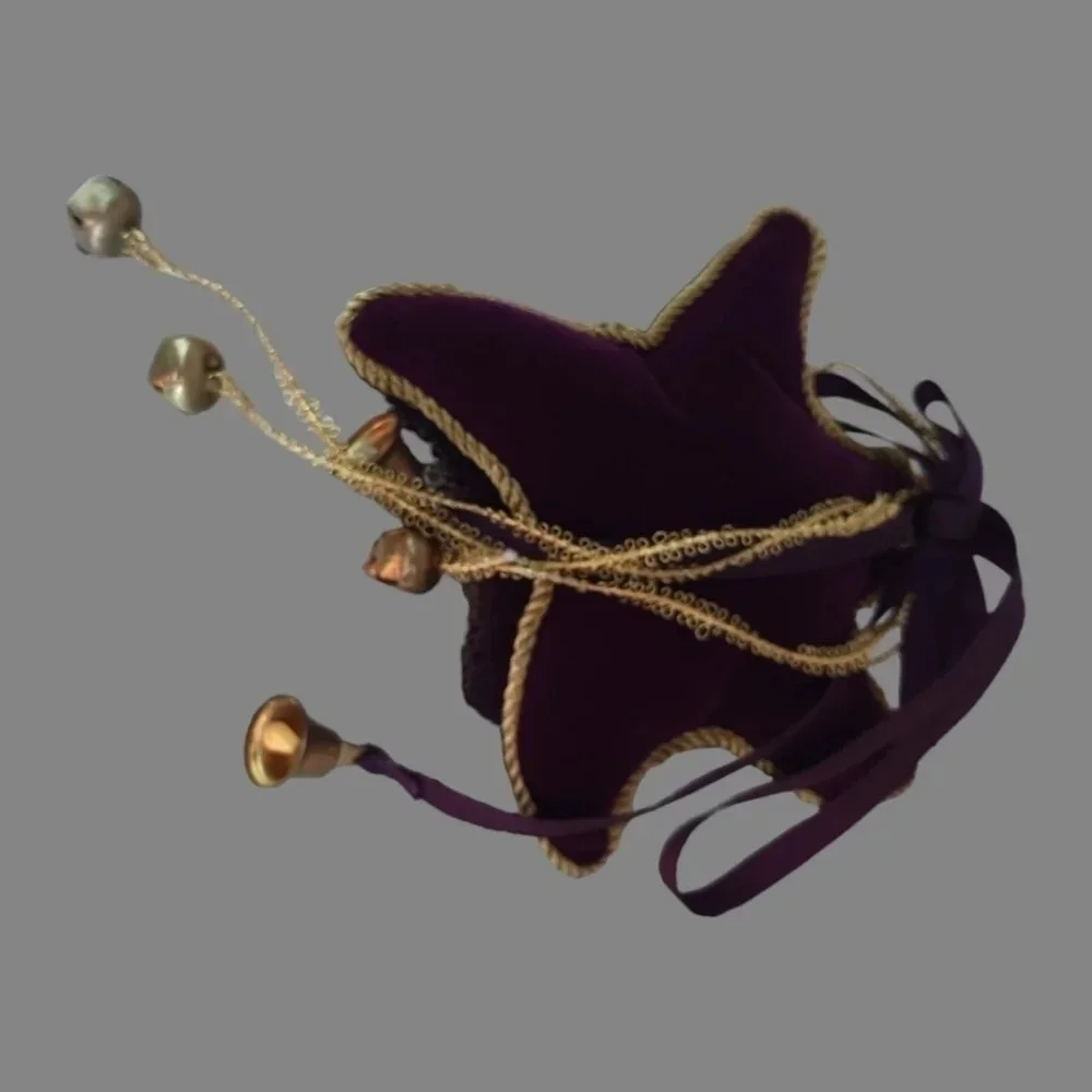 Purple velvet star ornament